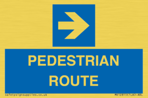 PEDESTRIAN ROUTE - right arrow